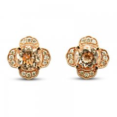 Le Vian Morganite Earrings 1/4 ct tw Diamonds 14K Strawberry Gold