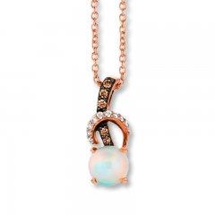 Le Vian Opal Necklace with Diamonds in 14K Strawberry Gold