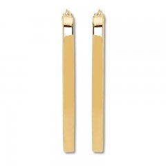 Rectangular Hoop Earrings 10K Yellow Gold