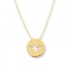 Heartbeat Necklace 14K Yellow Gold