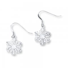 Snowflake Earrings Sterling Silver