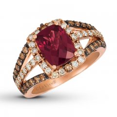 Le Vian Rhodolite Garnet Ring 7/8 ct tw Diamonds 14K Gold