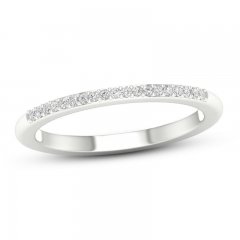 Diamond Wedding Band 1/15 ct tw Round-cut 10K White Gold