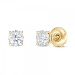 Lab-Created Diamonds by KAY Solitaire Earrings 1/2 ct tw 14K Yellow Gold