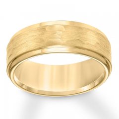 8mm Wedding Band Yellow Tungsten Carbide