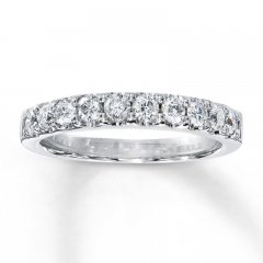 Diamond Wedding Band 1/2 ct tw Round-cut 14K White Gold