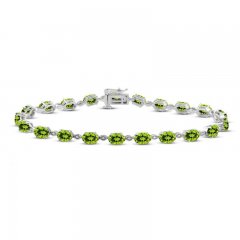 Peridot Bracelet Oval-cut Sterling Silver