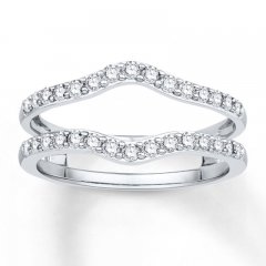 Diamond Enhancer Ring 1/2 ct tw Round-cut 14K White Gold