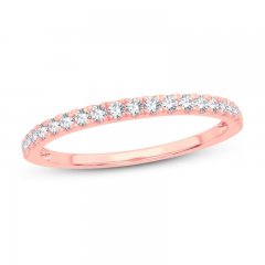 Diamond Wedding Band 1/4 ct tw Round-cut 14K Rose Gold