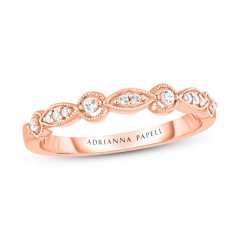 Adrianna Papell Diamond Wedding Band 1/10 ct tw 14K Rose Gold