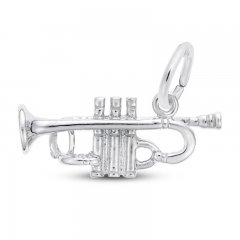 Trumpet Charm Sterling Silver