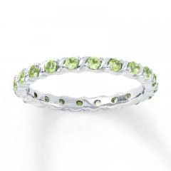 Stackable Ring Peridots Sterling Silver