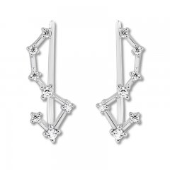 Diamond Constellation Earring Climbers Sterling Silver