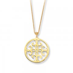 Fleur-de-Lis Necklace 14K Yellow Gold