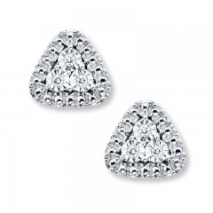 Diamond Earrings 1/20 ct tw Round-cut Sterling Silver