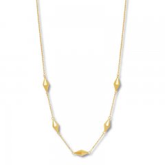 Station Necklace 10K Yellow Gold