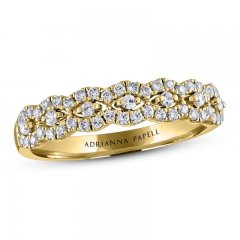 Adrianna Papell Diamond Anniversary Ring 1/3 ct tw Round-cut 14K Yellow Gold