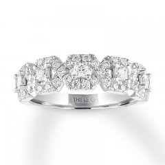 Leo Diamond Anniversary Band 7/8 ct tw 14K White Gold