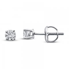 Certified Diamond Round-Cut Earrings 1/3 ct tw 14K Gold