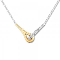 Love + Be Loved Diamond Necklace Sterling Silver/10K Gold