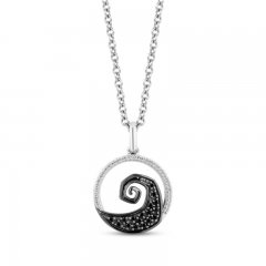 Disney Treasures Nightmare Before Christmas Diamond Necklace 1/5 ct tw Sterling Silver 17"