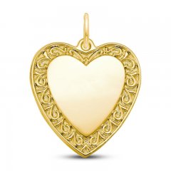 Heart Charm 14K Yellow Gold