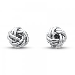 Knot Earrings Sterling Silver