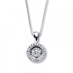 Unstoppable Love 1/5 ct tw Necklace 10K White Gold