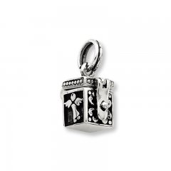 Angel Prayer Box Charm Sterling Silver