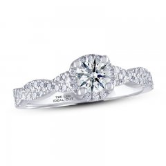 THE LEO Ideal Cut Diamond Engagement Ring 3/4 ct tw 14K White Gold