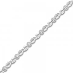 Diamond Infinity Bracelet 1/2 ct tw Round-cut Sterling Silver