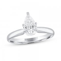 Diamond Solitaire Engagement Ring 1 ct tw Pear-shaped 10K White Gold