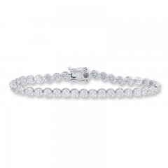 Diamond Tennis Bracelet 1 ct tw Round-cut 10K White Gold