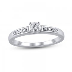 Diamond Engagement Ring 1/6 ct tw 10K White Gold