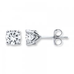 Diamond Earrings 1/2 ct tw Round-cut 14K White Gold