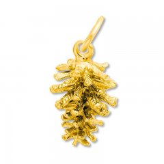 Pine Cone Charm 14K Yellow Gold