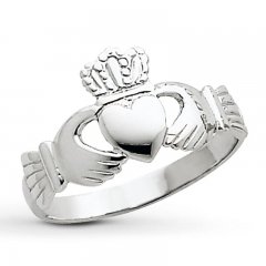 Claddagh Ring 14K White Gold