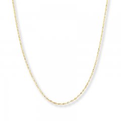 Singapore Chain Necklace 14K Yellow Gold 16" Length