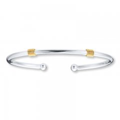 Bangle Bracelet Sterling Silver/14K Gold