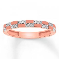 Diamond Anniversary Band 1/6 ct tw Round-cut 10K Rose Gold