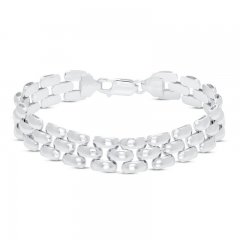 Pantera Link Bracelet Sterling Silver 7.5"