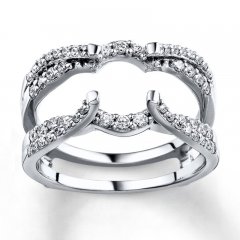 Diamond Enhancer Ring 1/2 ct tw Round-cut 14K White Gold