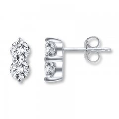 Ever Us Two-Stone Diamond Earrings 5/8 ct tw 14K White Gold