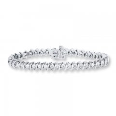 Diamond Bracelet 1/2 ct tw Round-cut 10K White Gold