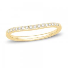 Diamond Enhancer Ring 1/8 ct tw Round-cut 10K Yellow Gold