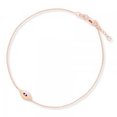 Evil Eye Bracelet 14K Rose Gold