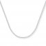 Cable Chain Necklace 14K White Gold 20" Length