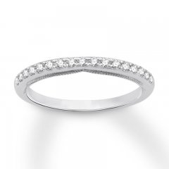 Diamond Wedding Band 1/4 ct tw Round-cut 14K White Gold