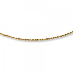 Rope Chain Necklace 14K Yellow Gold 20" Length