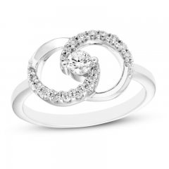 Encircled by Love Diamond Ring 1/3 ct tw Round-cut 10K White Gold